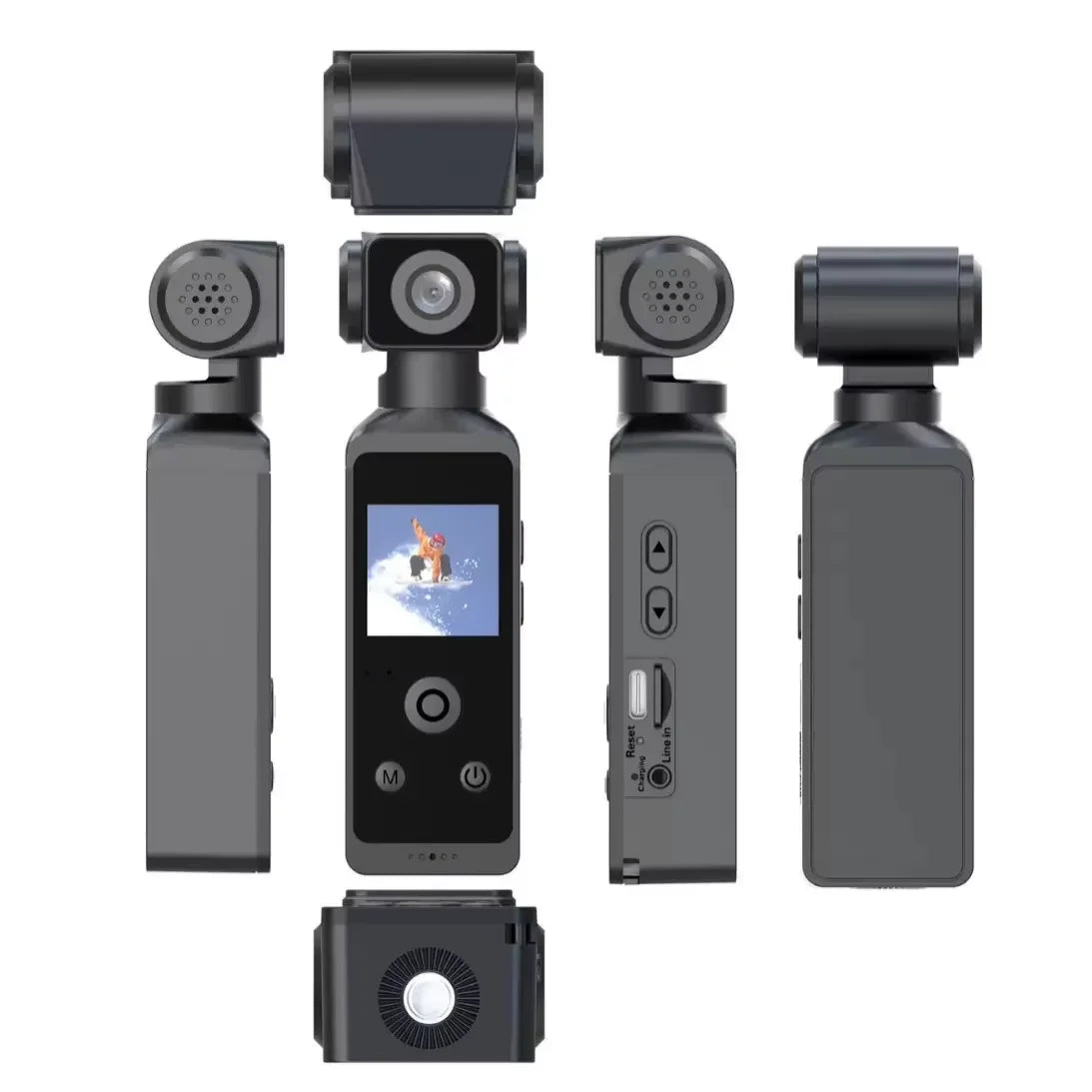Se envía desde el territorio continental de EE. UU. Cámara gimbal de bolsillo 4K, estabilización de imagen, resistente al agua, cámara para vlogs