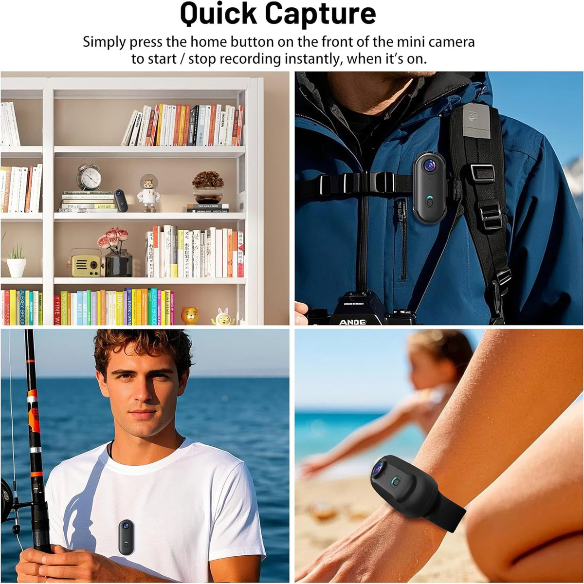 2026 Body Camera 1080P Action Camera with Wifi High Definition 1080p Digital Video Recorder Support Small Thumb Size
