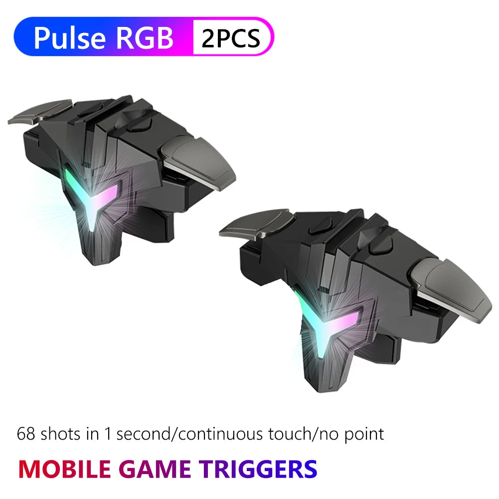 Disparador móvil A1 para juegos, controlador para jugar a PUBG en el teléfono, gamepad, joystick, gatillos de apuntado y disparo para 4 dedos para PUBG Mobile en teléfono