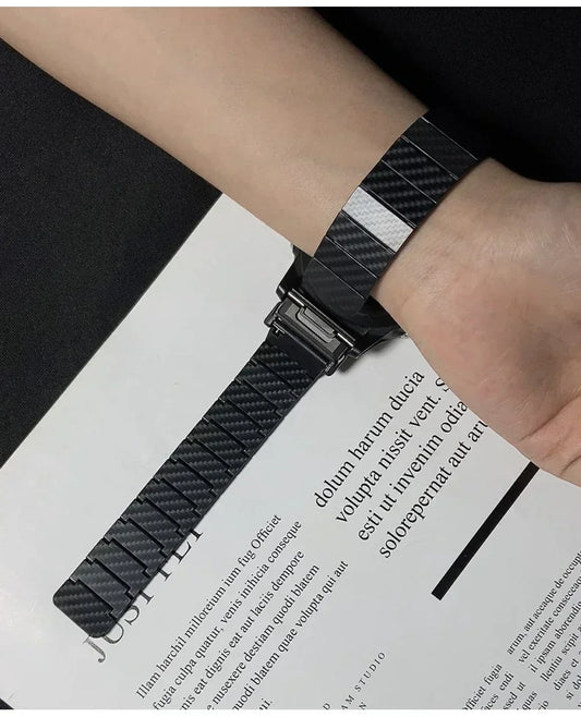 Correa magnética para Garmin de 26 mm y 22 mm, Fenix 8 5 5X Plus 6 6S Pro 7 7X Forerunner 945, correa para reloj inteligente con diseño de fibra de carbono
