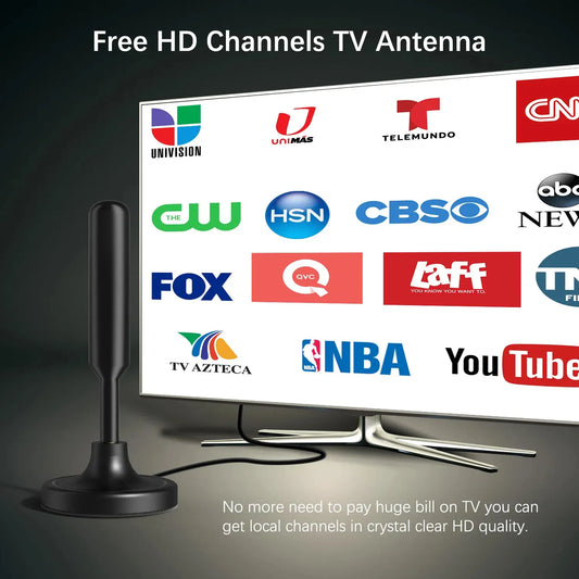 Antena de TV 5600Miles HDTV Amplificada Mejorada Digital 4K 1080P Largo Alcance para Interiores