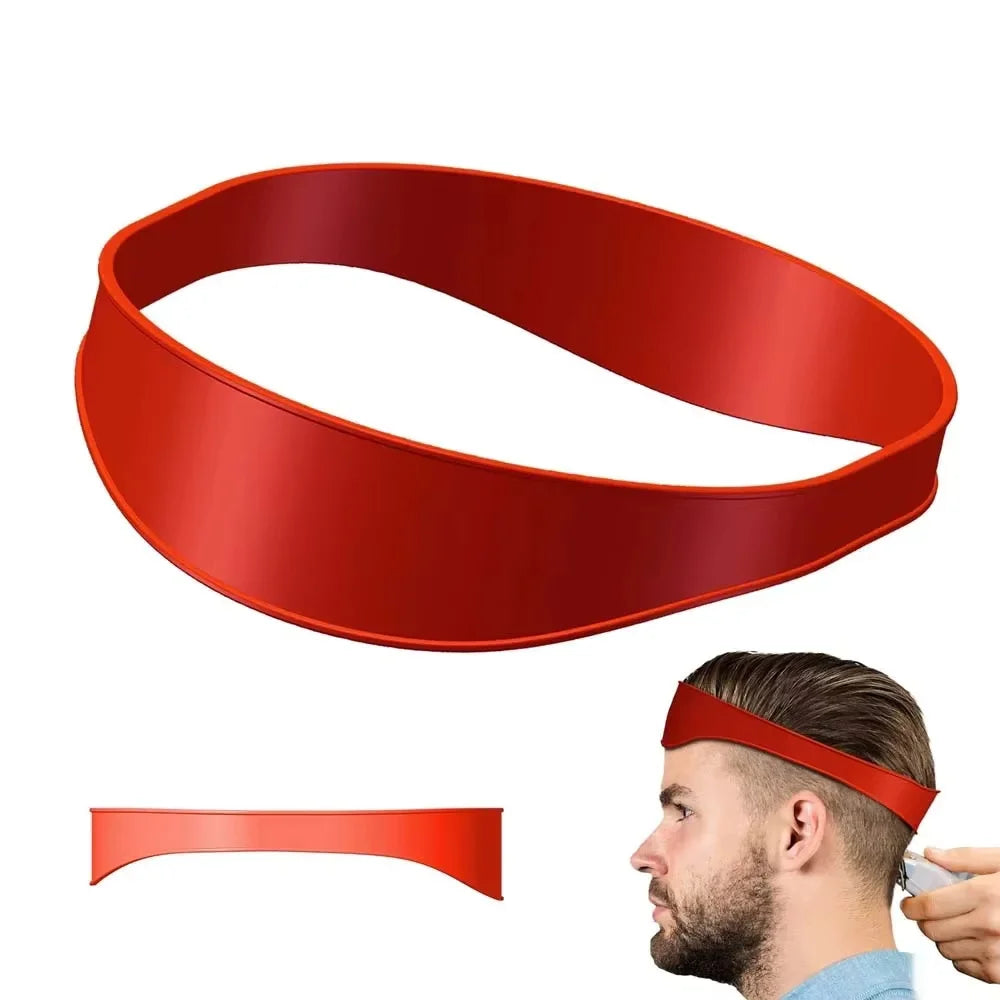 Plantilla de silicona curva para el contorno del cuello y guía de corte de cabello para peinados caseros, herramienta de perfilado y corte de cabello