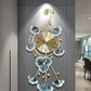 Metal Handmade Mechanical Needle Hanging Clock-Battery Powered Big Size Modern Stylish Home Decor for Living Room Bedroom Hall