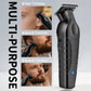 Kemei Set de Corte de Cabello Negro de Tres Piezas KM-2296 2299 1102 con Base de Carga, Cortadora de Cabello Eléctrica, Recortadora de Contornos, Afeitadora de Aclarado, Kit Profesional de Herramientas para Corte de Cabello Completo Recargable por USB
