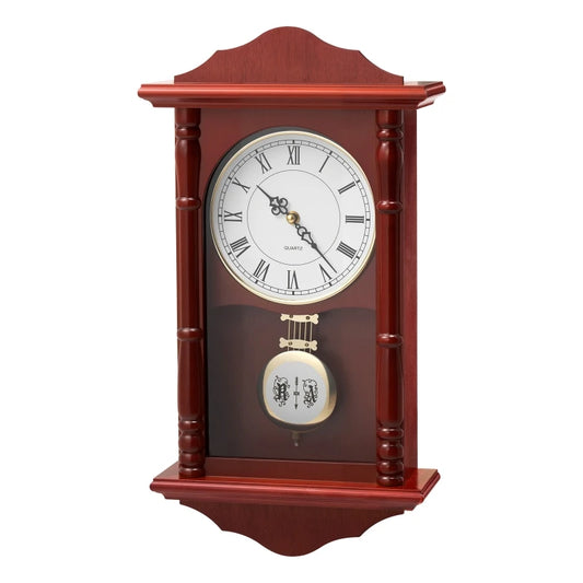 Overseas Stock Free Shipping Grandfather Clock Vintage Pendulum Wall Clock 18 in with Quartz Movement