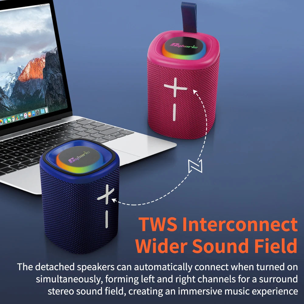 2 in 1 Magnetic Split 20W Wireless Speaker,Color Blocking Waterproof Dual Splittable TWS Portable Speaker for Home Outdoor, S18