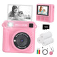 Tarjeta de 32 GB Cámara infantil digital de impresión instantánea Mini cámara HD para niños Mini cámara de impresión instantánea para niños con funda