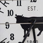 PARISLOFT Round Decorative Wood Wall Clock, Farmhouse Fresh Milk and Cream Sign Decor Clock,Kitchen Themed Wall Decor,Dia 15.75\