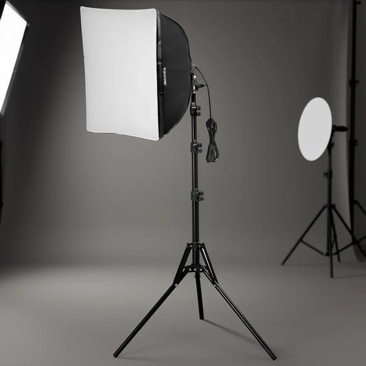 Adjustable 16 X 16 Inch Plastic Softbox Lighting Kit 3000-6500K AC Powered for Photographic Shooting