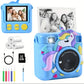 Tarjeta de 32 GB Cámara infantil digital de impresión instantánea Mini cámara HD para niños Mini cámara de impresión instantánea para niños con funda
