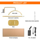 FOSOTO EU US Overseas Warehouse Gold Led Half Moon Light for Lashes Video Ring Lash Lamp for Facial Salon Photography Beauty Bed