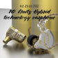 Auriculares KZ ZS10 Pro Gold 4BA+1DD híbridos con 10 controladores, graves HIFI, monitor intrauditivo, cancelación de ruido y diadema metálica