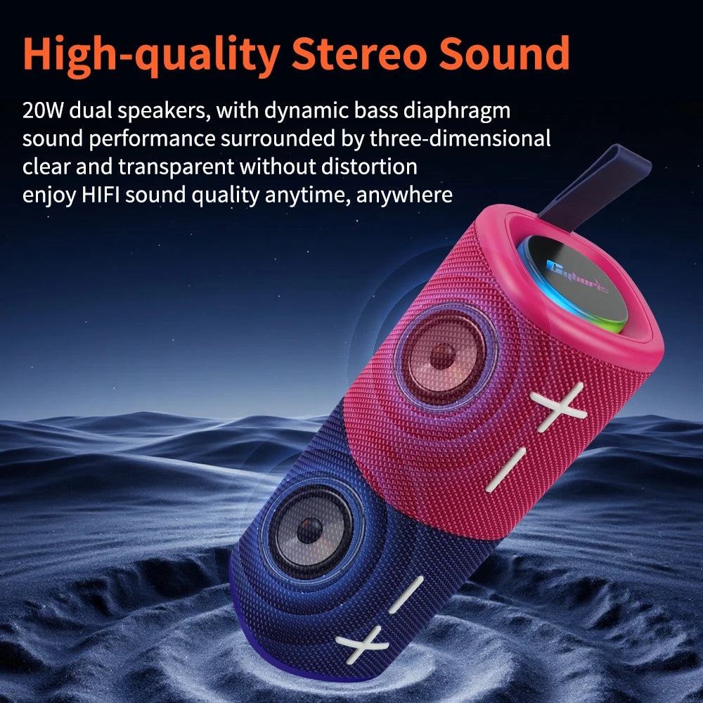 2 in 1 Magnetic Split 20W Wireless Speaker,Color Blocking Waterproof Dual Splittable TWS Portable Speaker for Home Outdoor, S18