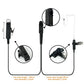 Auricular con micrófono de 2 cables para radio bidireccional XPR3500 XPR3300 XPR3300E DP2400 DP2600