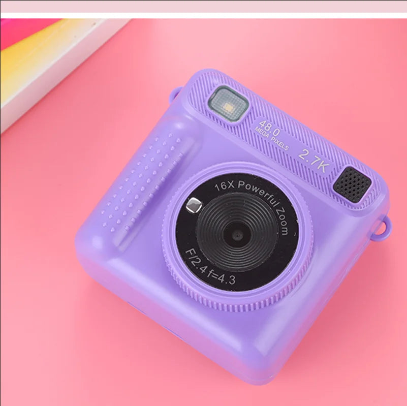 Tarjeta de 32 GB Cámara infantil digital de impresión instantánea Mini cámara HD para niños Mini cámara de impresión instantánea para niños con funda