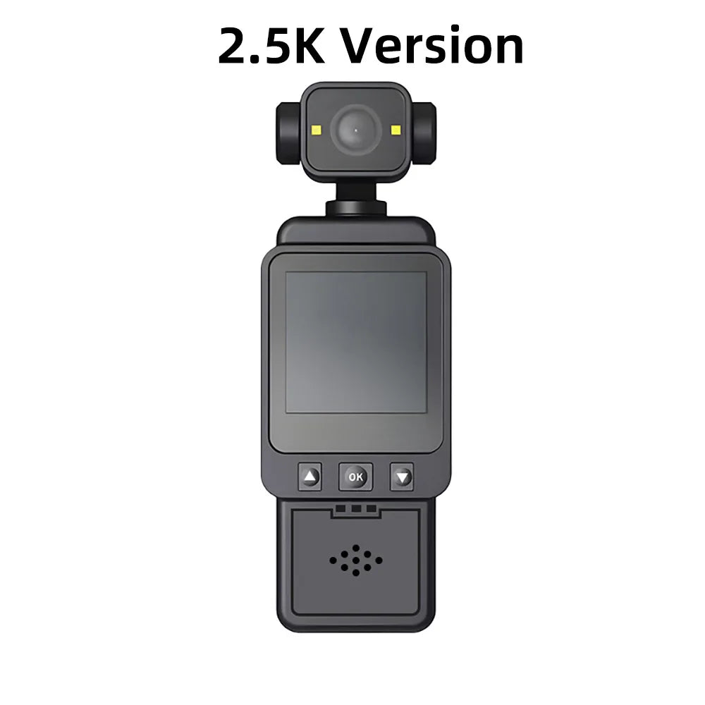 Yinzam Portable 1080p 2.5K 4K Gimbal Camera, WiFi One Key Record Lighting Shot Anti-Shake FHD LCD Display Sport Pocket Camera 4K
