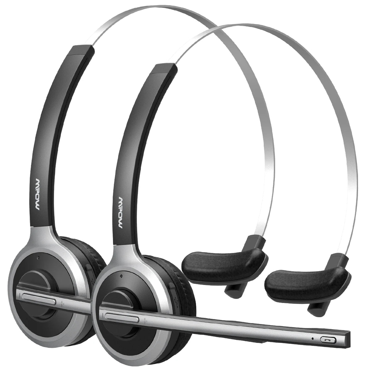 1/2 Pack Auriculares Mpow M5 Bluetooth V5.0 inalámbricos para camioneros, con micrófono y llamadas manos libres, para centros de atención telefónica y oficinas