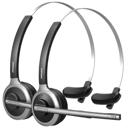 1/2 Pack Auriculares Mpow M5 Bluetooth V5.0 inalámbricos para camioneros, con micrófono y llamadas manos libres, para centros de atención telefónica y oficinas