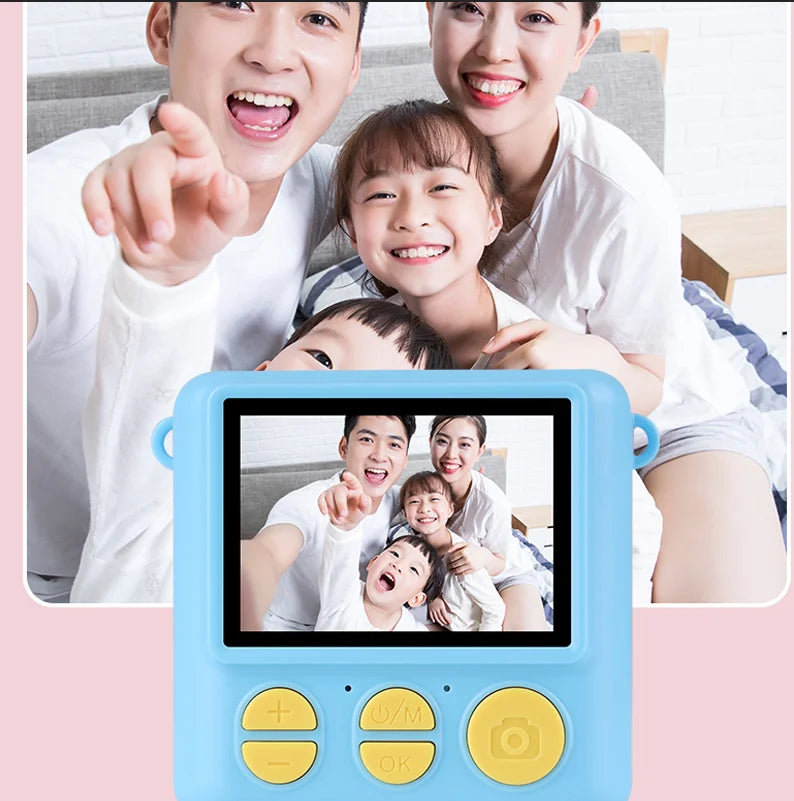 Tarjeta de 32 GB Cámara infantil digital de impresión instantánea Mini cámara HD para niños Mini cámara de impresión instantánea para niños con funda