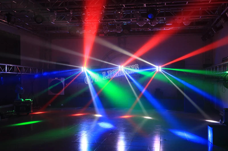 Mini Cabeza Móvil LED 8x3W RGBW Luz de Escenario de Haz LED Spider Iluminación DMX 512 Luz Spider Ideal para Discoteca DJ Fiesta
