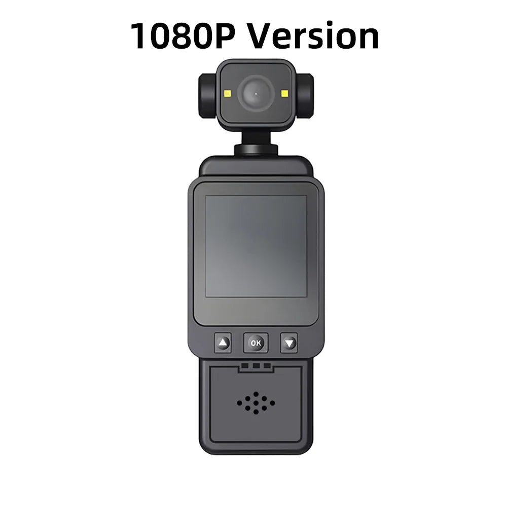 Yinzam Portable 1080p 2.5K 4K Gimbal Camera, WiFi One Key Record Lighting Shot Anti-Shake FHD LCD Display Sport Pocket Camera 4K