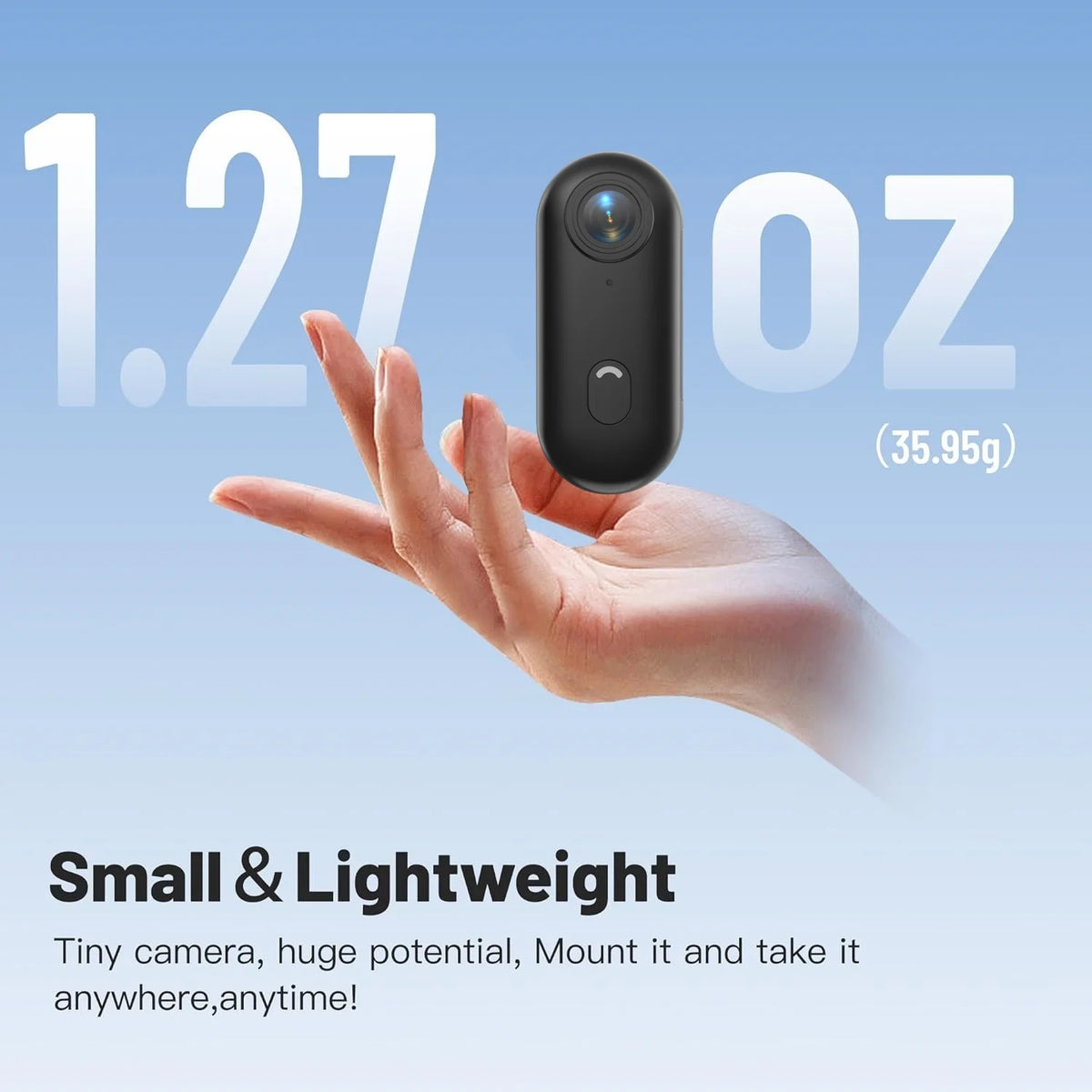 Mini Action Camera, Wearable Recording Camera, 4K Ultra-high Definition Video Quality, Waterproof Design