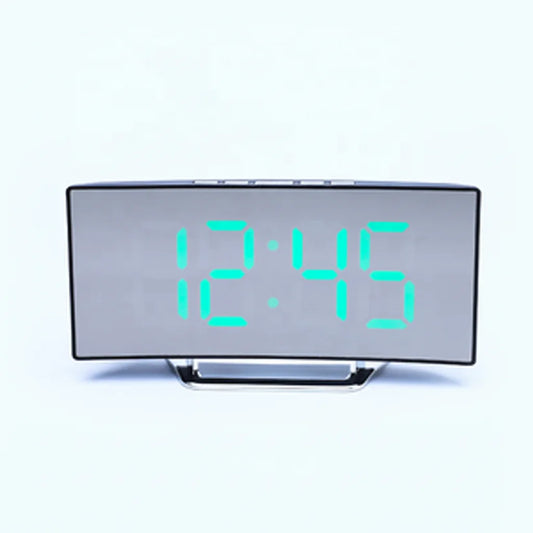 Smart Led Digital Alarm Clock With Backlight Usb Charging Rectangle Shape Bedroom Table Clock Mirror Design Home Decor Accessory