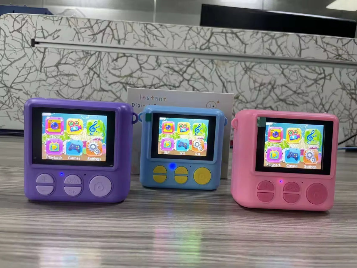Tarjeta de 32 GB Cámara infantil digital de impresión instantánea Mini cámara HD para niños Mini cámara de impresión instantánea para niños con funda