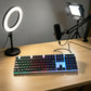 1pcsRGB Backlit Gaming Keyboard and Mouse Set, Wired 104-Key Mechanical-Feel Keyboard with LED Lighting, Ergonomic High-Precision Gaming Mouse, Plug-and-Play Keyboard and Mouse Combo for PC Gaming, Office Desk Accessories, Ho