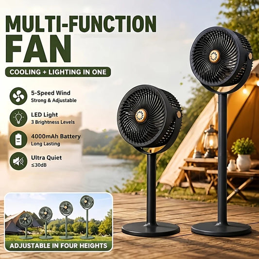Modern 2-in-1 Floor desktop Air Circulation Fan with 5-Speed Strong Airflow, Portable USB Standing Fan, Suitable for Home, Bedroom, and Office