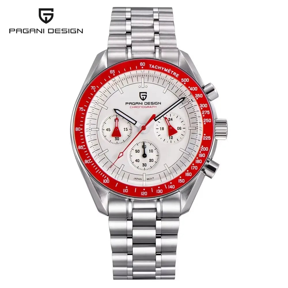 2026 Nuevo Reloj para Hombre PAGANI DESIGN Moon V6 Reloj de Cuarzo de Lujo para Hombre Cronógrafo VK63 Regalo para Hombre Cristal Zafiro Antirreflejante Luminoso