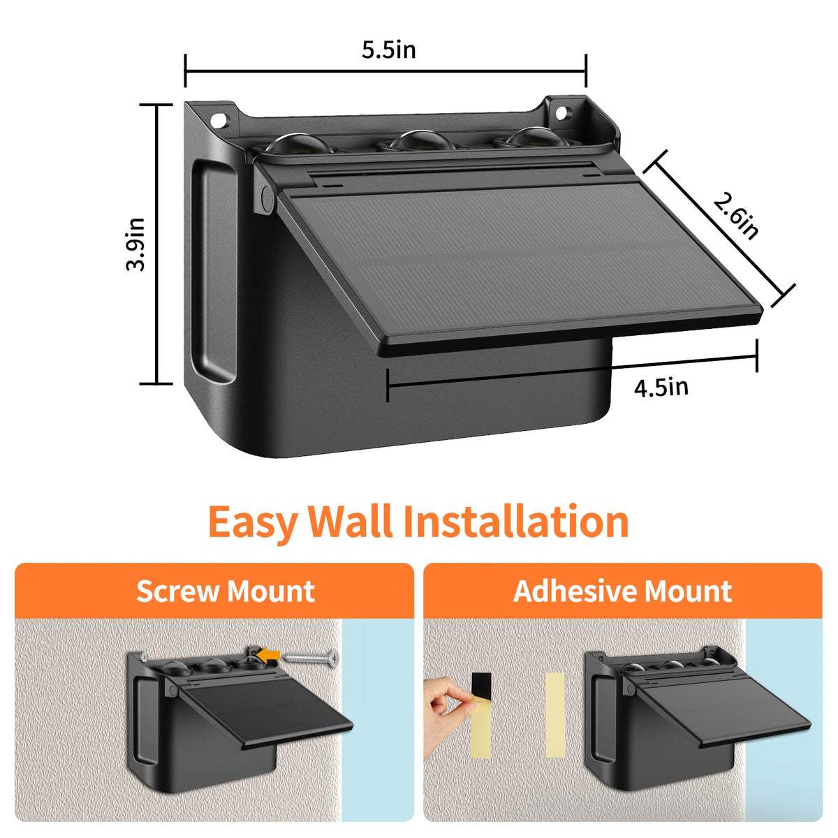 intelamp Paquete de 2 luces solares de pared con control remoto, 3 modos de color, IP65 | Iluminación superior/inferior personalizable, lámpara solar impermeable IP65 para paredes exteriores, cercas, patios y entradas