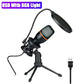 RGB Condenser Microphone Kit with Tripod Stand Professional USB Mic for Gaming Streaming YouTube Podcasts Video Recording Studio Equipment for PC Laptop Mute Button Voice Changer Adjustable RGB Lighting Plug and Play Cardioid