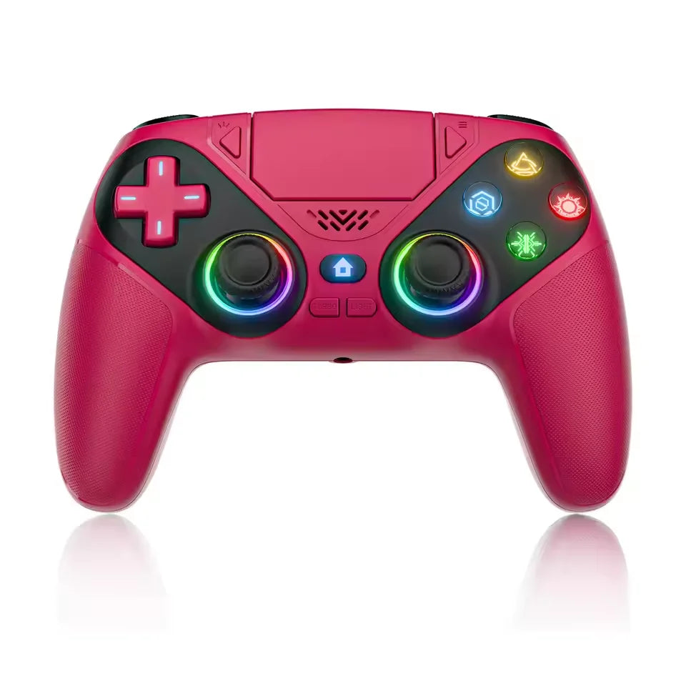 Para mando de PlayStation 5, mando inalámbrico RGB con Bluetooth, gamepad para PS5 con macro/turbo y vibración DualSense