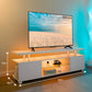 Centro de entretenimiento para TV Cubehom, soporte LED para TV, centro de juegos para TV de 50 pulgadas, soporte de TV moderno con almacenamiento, consola de TV para Ga
