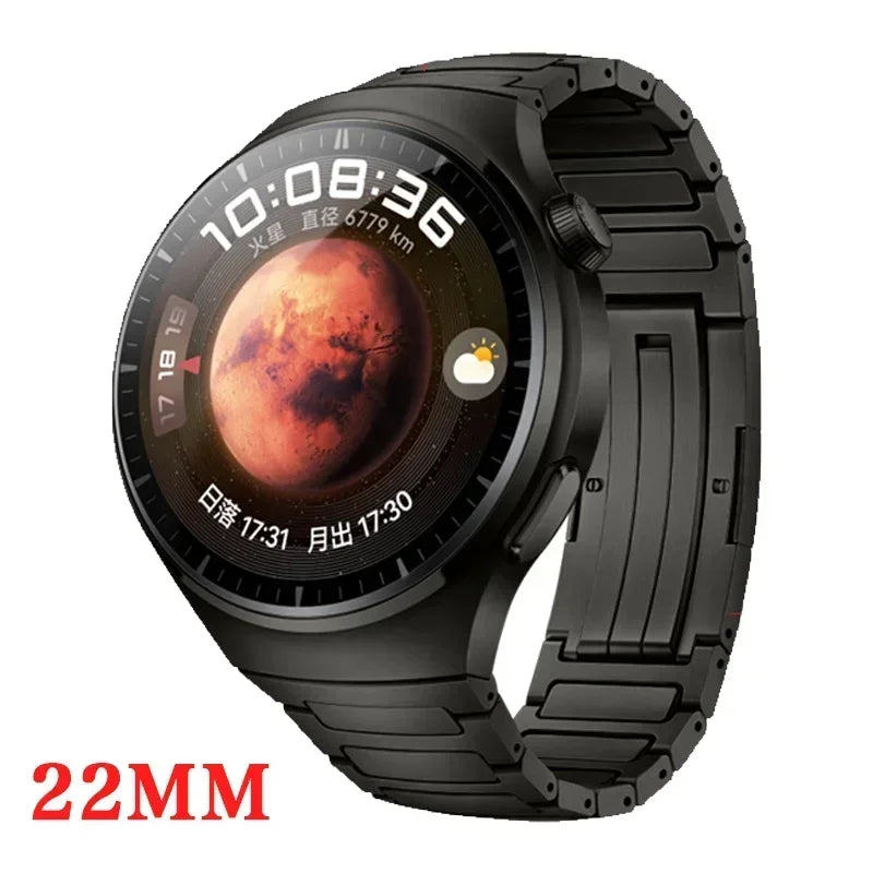 22mm Titanium Alloy Strap for Huawei Watch 5/5 Pro/4/4 Pro/GT3 Pro/GT GT2 2e 3 46mm Metal Bracelet Watchband Quick Remove Band