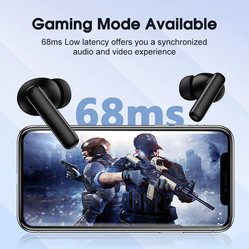 Auriculares inalámbricos QCY T13 ANC Bluetooth 5.3 TWS ANC Cancelación de ruido Auriculares 4 micrófonos ENC Auriculares manos libres intrauditivos