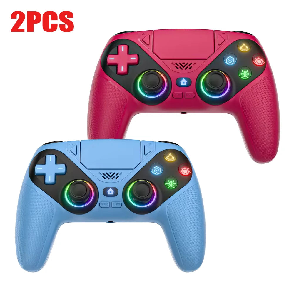 Para mando de PlayStation 5, mando inalámbrico RGB con Bluetooth, gamepad para PS5 con macro/turbo y vibración DualSense