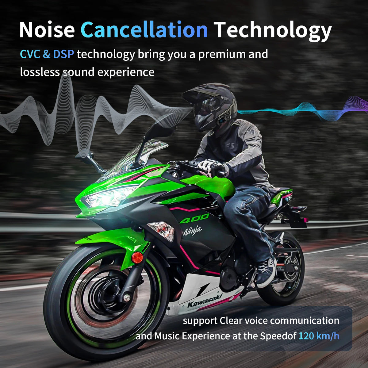 2 unidades Fodsports FX-S Intercomunicador Bluetooth para Casco de Motocicleta, Interfono Inalámbrico para Moto, 1000M, BT5.4, Compatible con APP