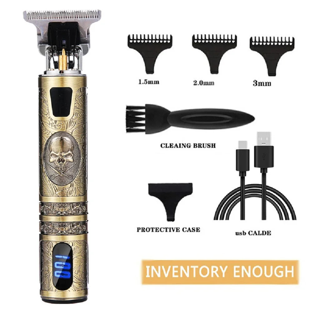 Máquina de cortar pelo T9 para barba, cuerpo y afeitado, cortapelos eléctrico para hombre, máquina de corte 0 mm, afeitadora de barbero, STOCK EN EE. UU.