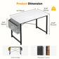 JHK Escritorio de oficina de 31 a 55 pulgadas, mesa de juego con bolsa de almacenamiento, estructura de metal y tablero de madera, fácil montaje