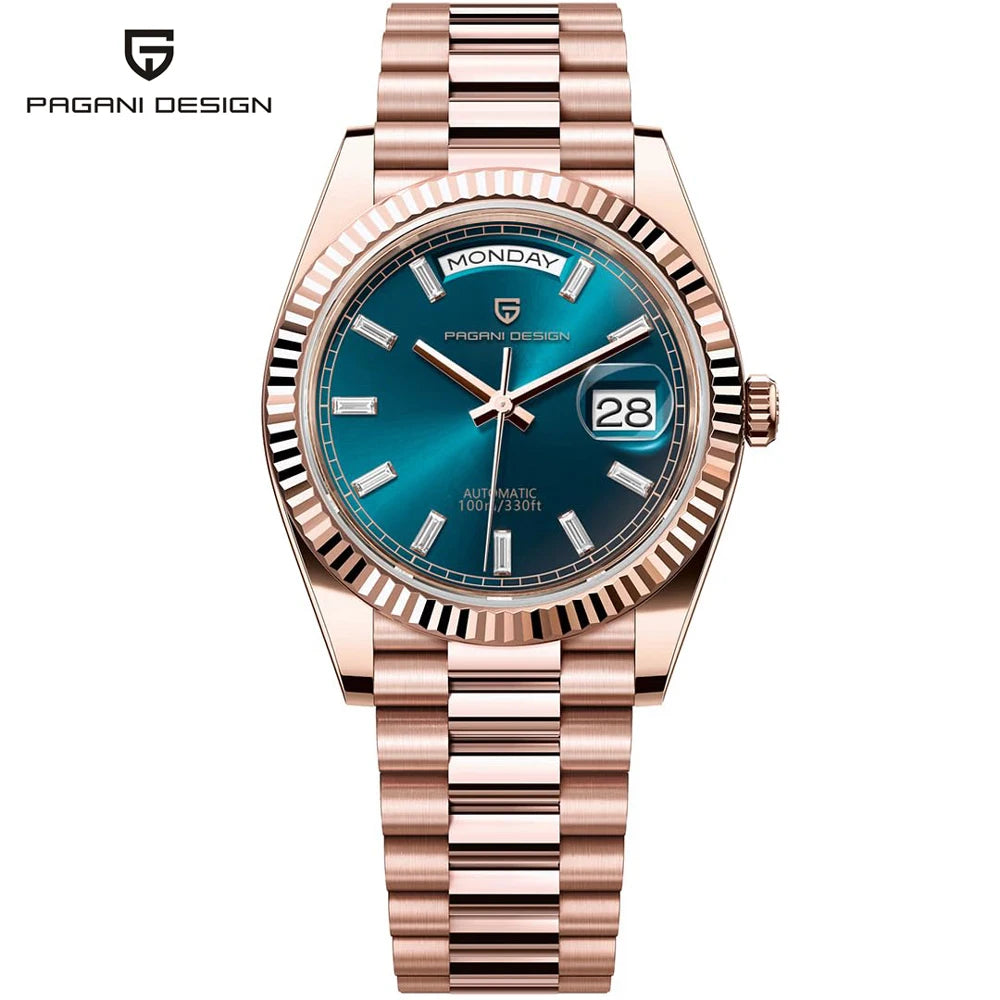2026 Nuevo PAGANI DESIGN DD36 Reloj mecánico para hombre Dorado Reloj automático de lujo para hombre Cristal de zafiro antirreflejante Resistente al agua Regalo