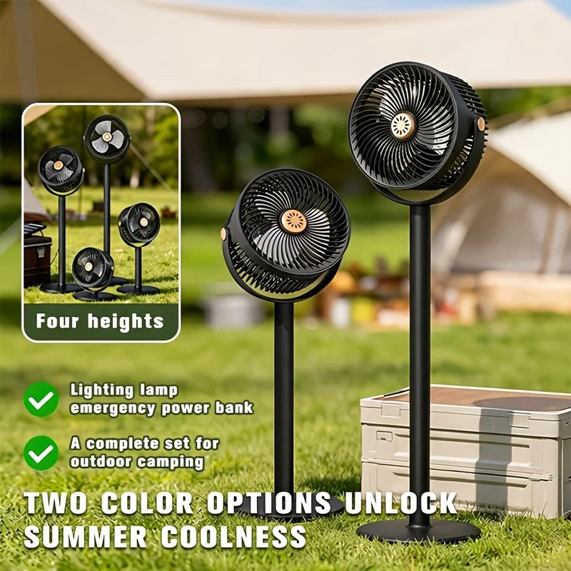 Ventilador moderno 2 en 1 de circulación de aire para suelo y escritorio con potente flujo de aire de 5 velocidades, ventilador de pie portátil USB, adecuado para el hogar, el dormitorio y la oficina