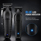 Kemei Set de Corte de Cabello Negro de Tres Piezas KM-2296 2299 1102 con Base de Carga, Cortadora de Cabello Eléctrica, Recortadora de Contornos, Afeitadora de Aclarado, Kit Profesional de Herramientas para Corte de Cabello Completo Recargable por USB