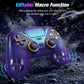 Para mando de PlayStation 5, mando inalámbrico RGB con Bluetooth, gamepad para PS5 con macro/turbo y vibración DualSense