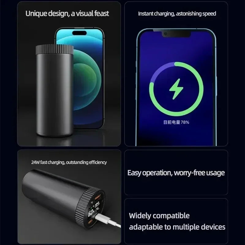 Super Fast Charging Mobile Power Bank Battery Removable/Replacement Kit for 4680 Battery 5V 9V 12V Output