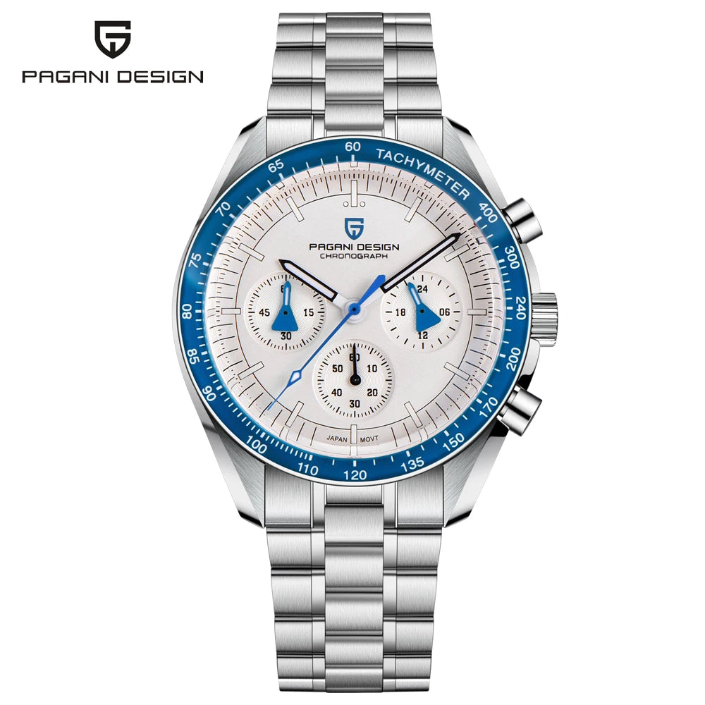 2026 Nuevo Reloj para Hombre PAGANI DESIGN Moon V6 Reloj de Cuarzo de Lujo para Hombre Cronógrafo VK63 Regalo para Hombre Cristal Zafiro Antirreflejante Luminoso