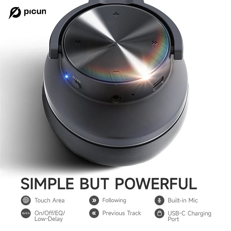 Auriculares Bluetooth Picun B8, 120 horas de reproducción, auriculares inalámbricos Bluetooth, 3 modos de ecualización, baja latencia, llamadas manos libres, auriculares circumaurales