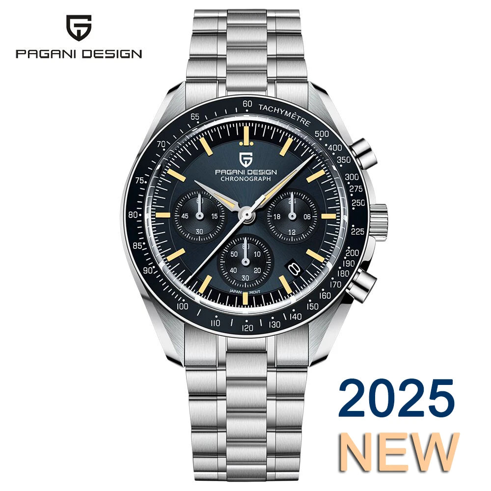 Nuevo reloj clásico para hombre 2026 PAGANI DESIGN Reloj de cuarzo de lujo para hombre Automático Fecha Velocidad Deporte Cronógrafo Cristal de zafiro AR Reloj de pulsera para hombre Envío local UE