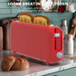 Household Toaster 2 Slice, Fits-anywhere Kitchenware, 6 Setting Shade Control with Cancel & Reheat & Defrost, Removable Crumb Tray, 750 Watt, White, Design Perfect for Toasting Bread, Waffle or Bagel!